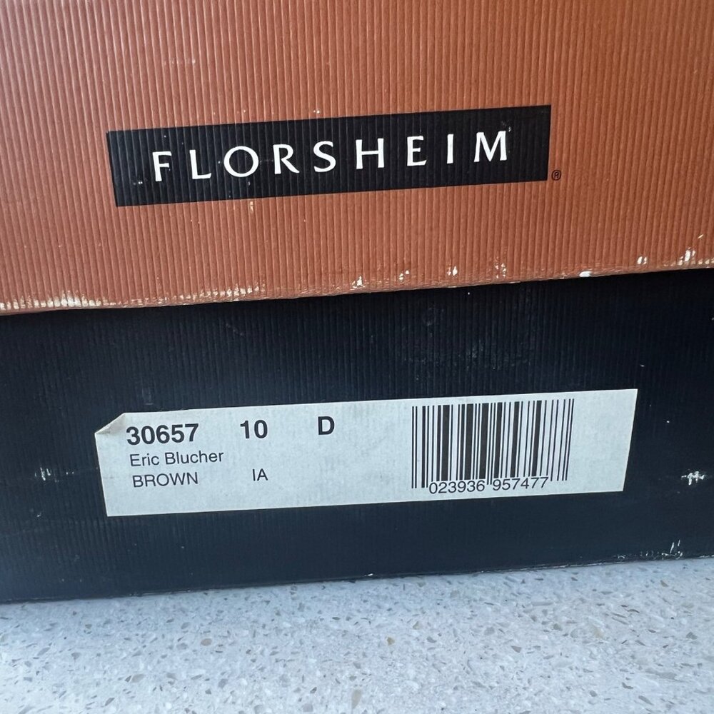 Florsheim Mens Brown Leather Weave & Croc Embossed Dress Shoes Size 10 D - Picture 12 of 12
